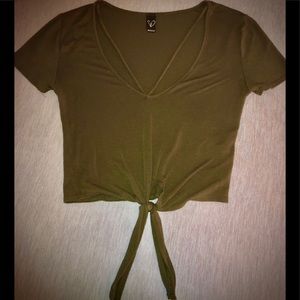 Windsor army green crop top